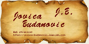 Jovica Budanović vizit kartica